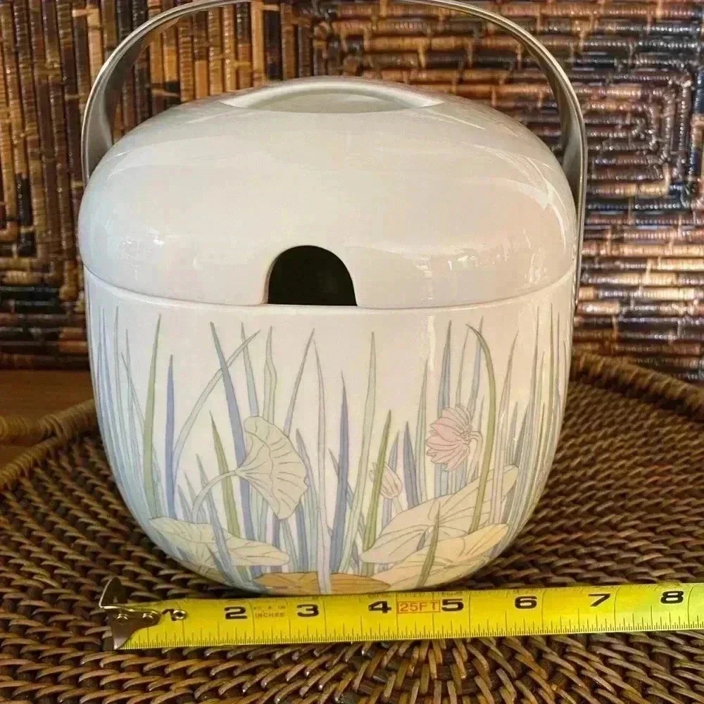 Vintage MCM Rosenthal Porcelain Ice Bucket Lidded Container Alain Le Foll